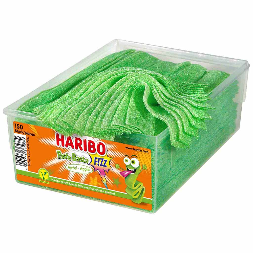 Haribo Pasta Basta Apfel Fizz 150er 1125g MHD:30.7.25