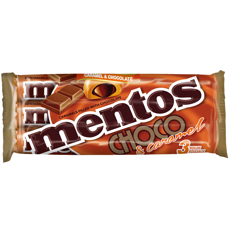 Mentos Choco Karamell & Schokolade 3er Pack 3x 38g MHD:30.9.22
