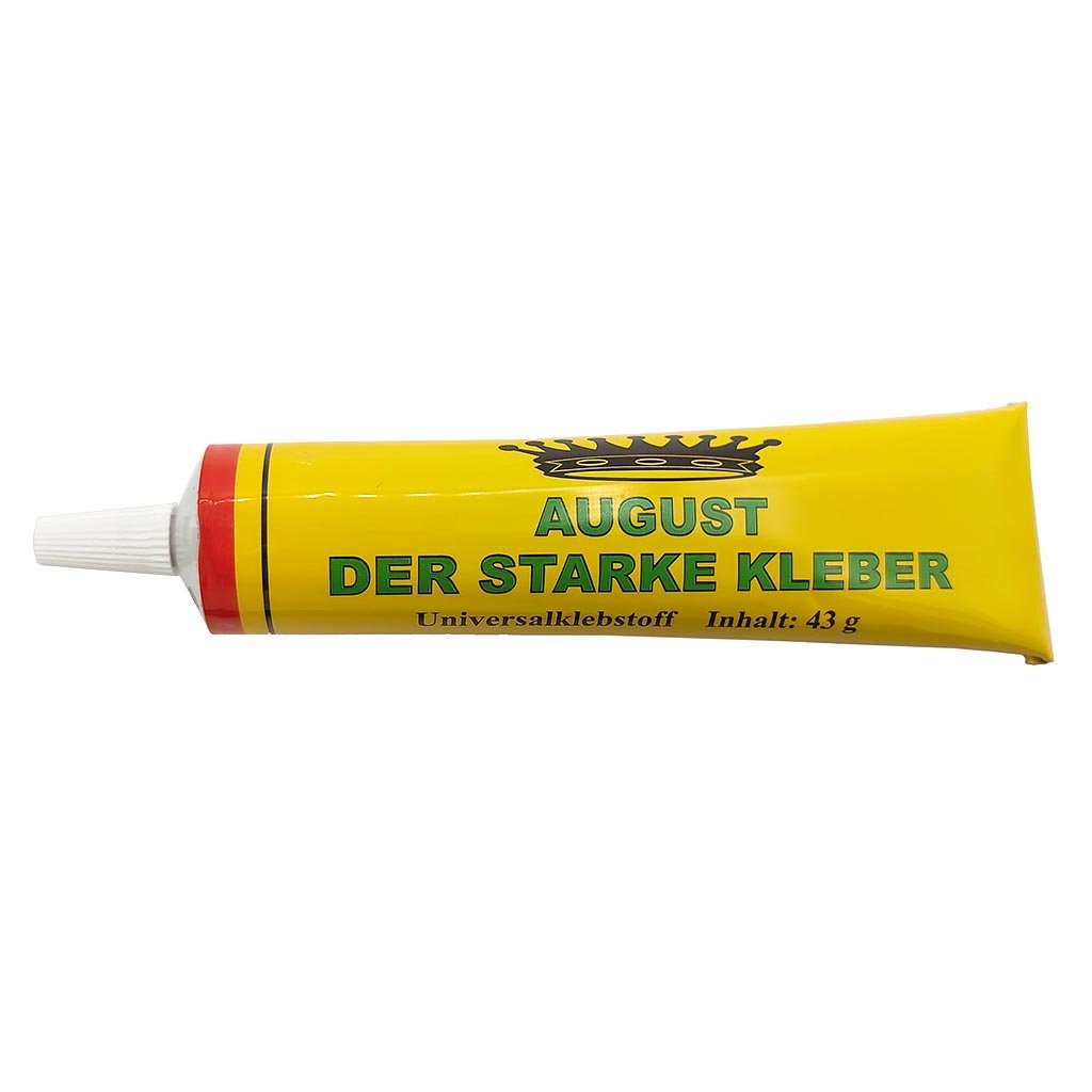 33b1d5be003fbbce3d9f436edf187e7b93cac32fdeeee9f4e54eec15daa1701b https://www.lebensmittel-sonderposten.de/media/image/f3/31/69/August_der_Starke_Kleber_Universalkleber_43g_Tube.jpg