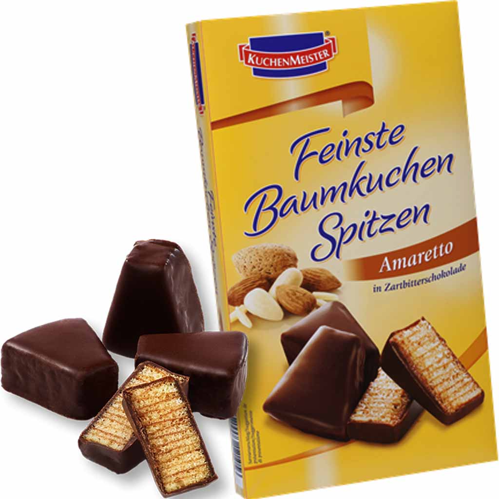 Kuchenmeister Baumkuchenspitzen Amaretto 125g MHD:22.1.24