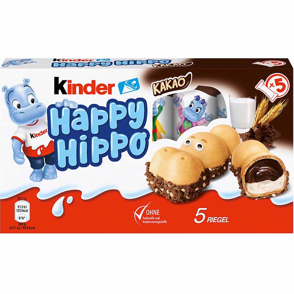 Kinder Happy Hippo Kakao 5x20,7g=103,5g MHD:31.1.25