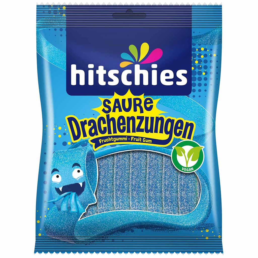 Hitschler Hitschies Saure Drachenzungen Blau 125g MHD:30.11.25