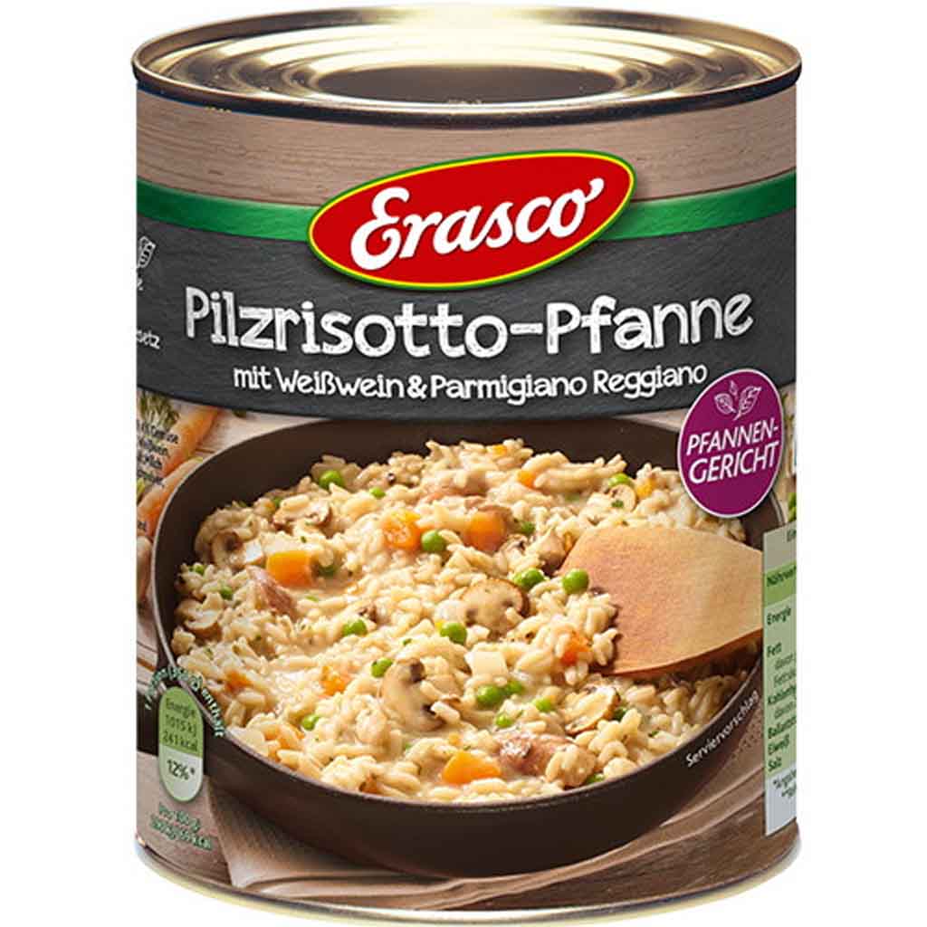 Erasco Pfannengerichte Pilzrisotto-Pfanne mit Weißwein & Parmigiano Reggiano 800g