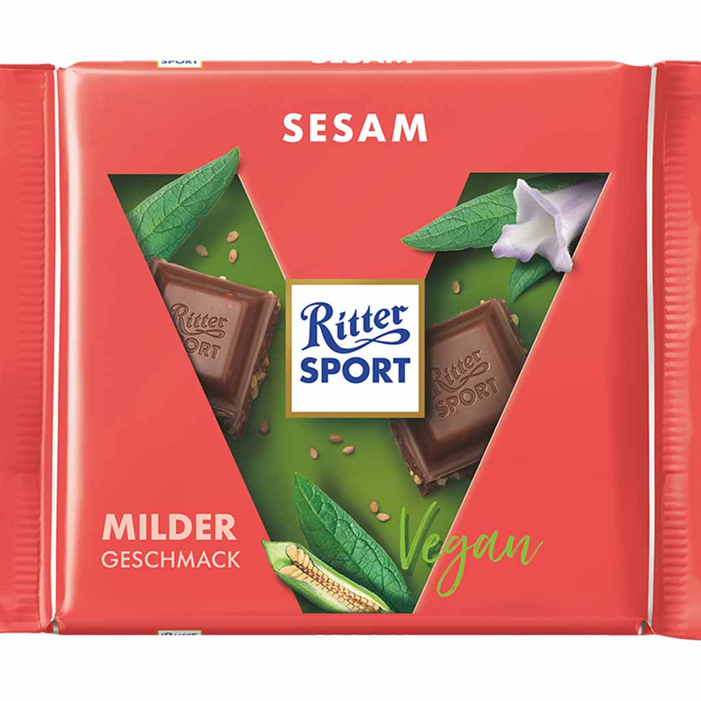 Ritter Sport Tafelschokolade Sesam Vegan 100g MHD:29.4.23