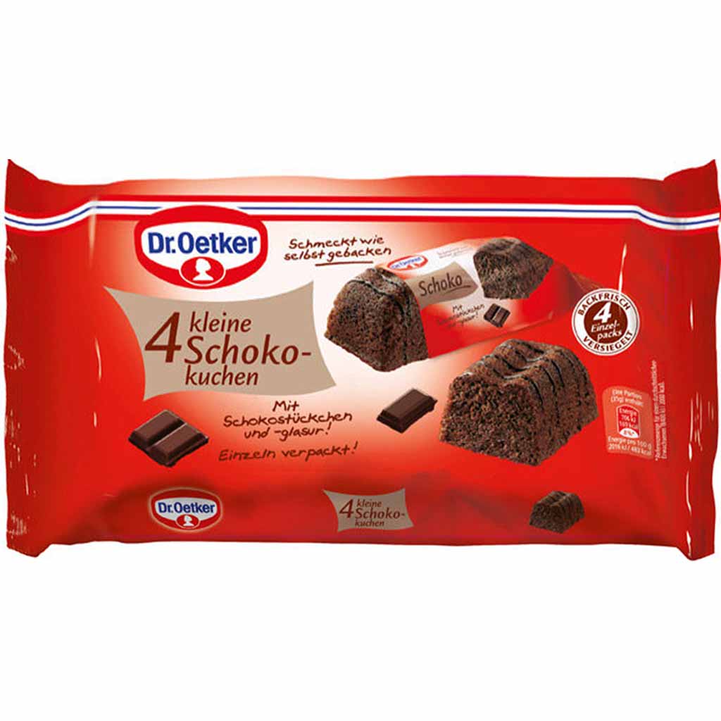 Dr.Oetker 4 kleine Schokokuchen 140g MHD:1.10.22