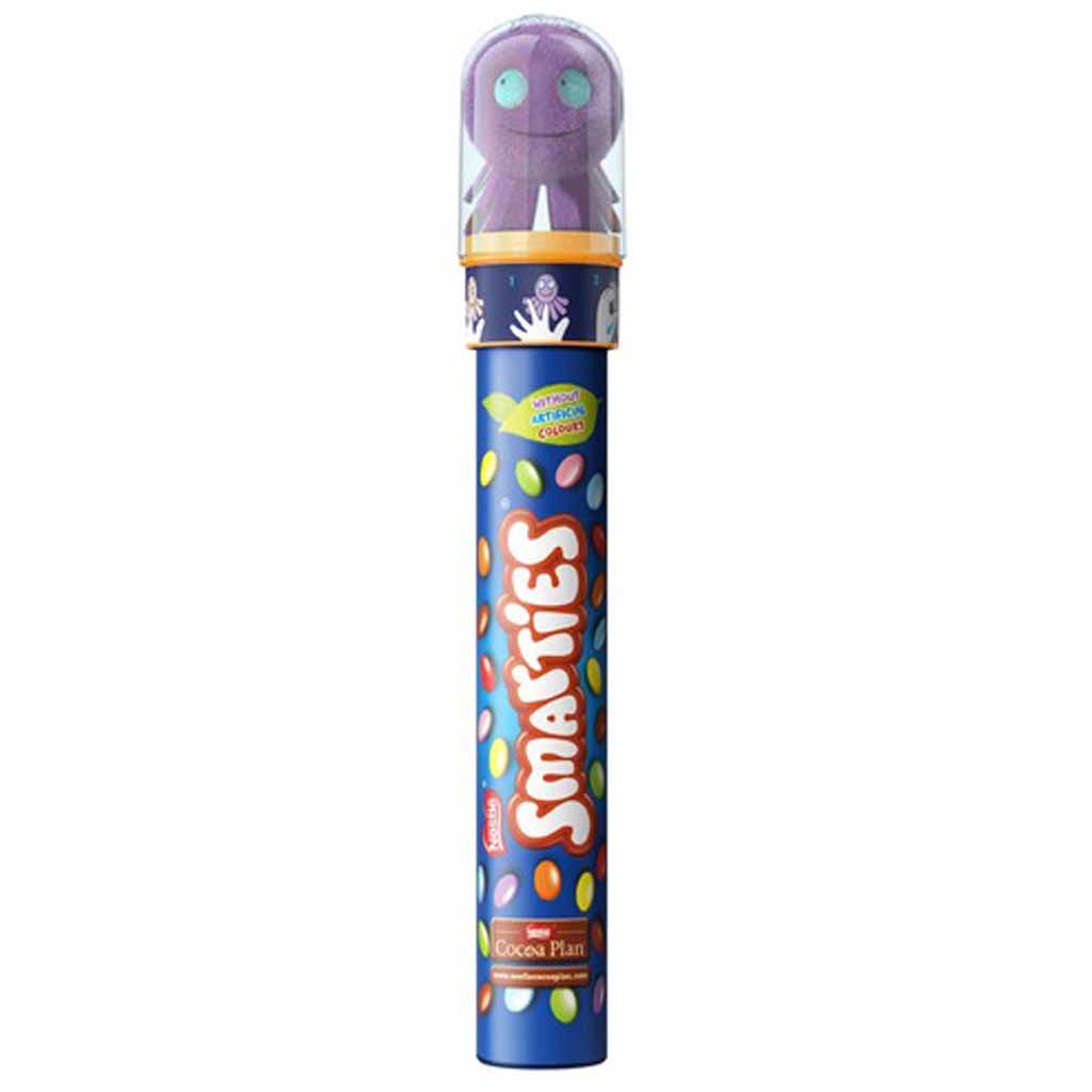 Smarties Schokolinsen Rolle Tintenfisch lila 130g MHD:30.9.21