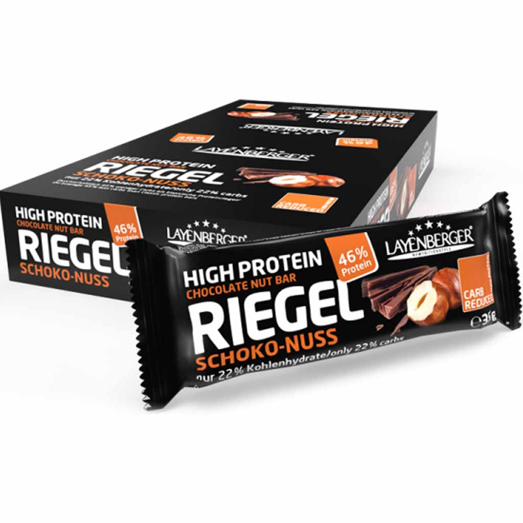 18x Layenberger Protein Riegel Schoko Nuss á 35g=630g MHD:30.5.25