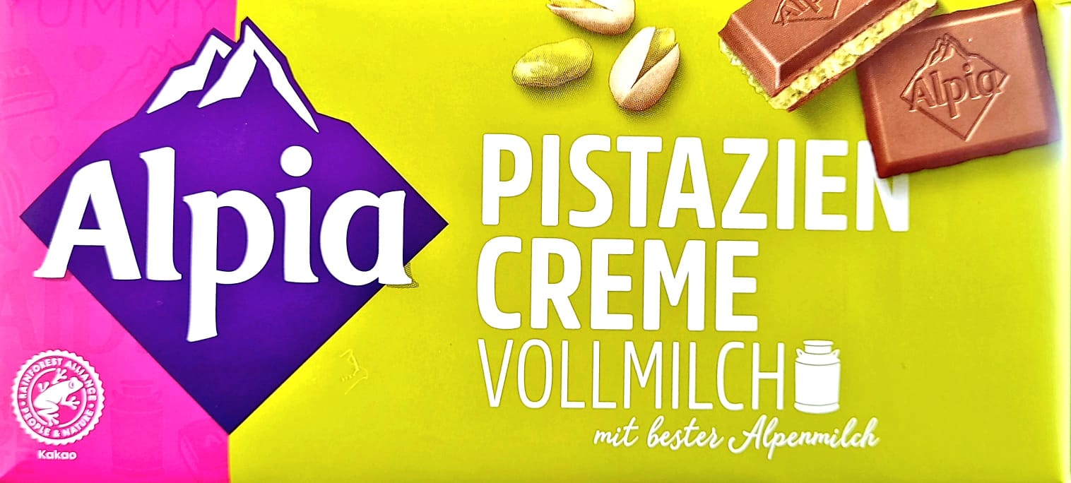 Alpia Tafelschokolade Pistaziencreme 100g MHD:23.2.25