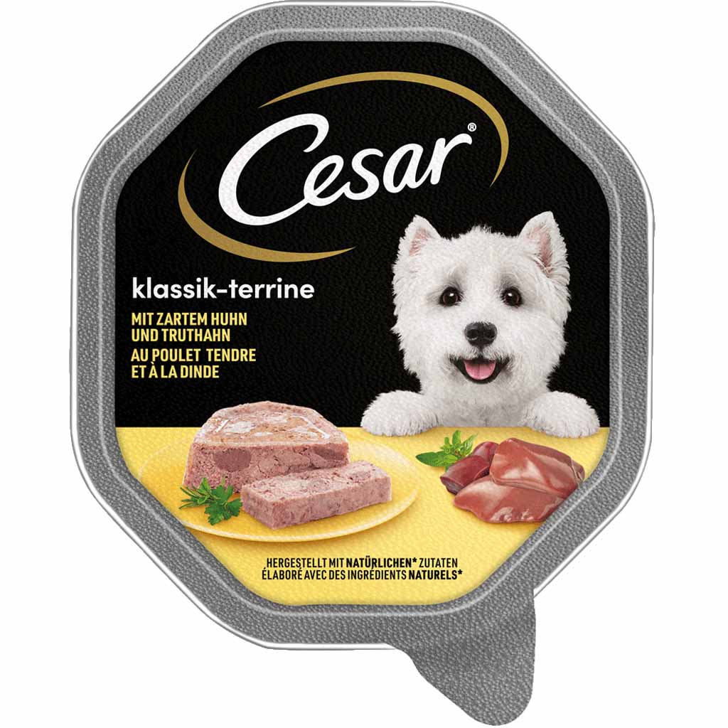 14x Cesar Klassik-Terrine mit Huhn und Truthahn á 150g=2,1kg MHD:7.12.25