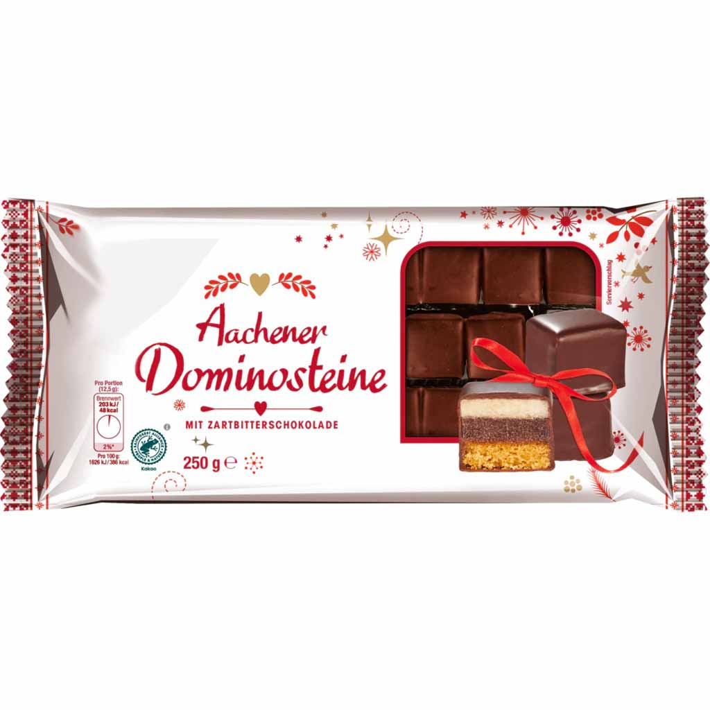 Aachener Dominosteine Zartbitter 250g MHD:30.6.22