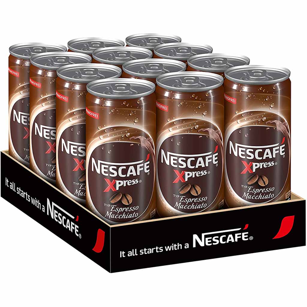 12x Nescafe Xpress Espresso Macchiato á 250ml=3l MHD:30.4.22
