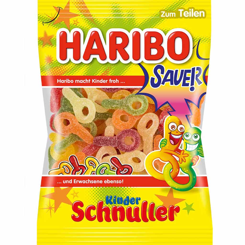 Haribo Sauer Kinder Schnuller 200g MHD:30.8.23