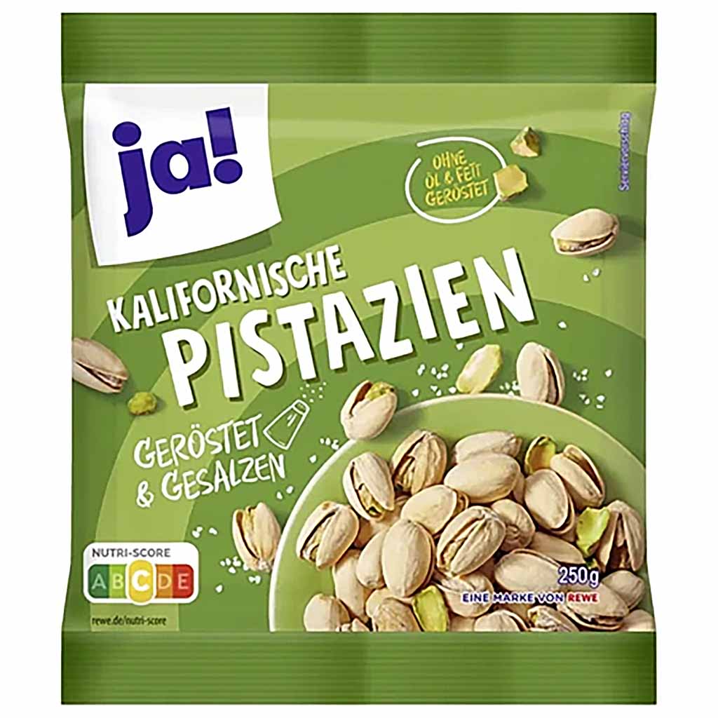 ja! Pistazien ohne Öl geröstet & gesalzen 250g