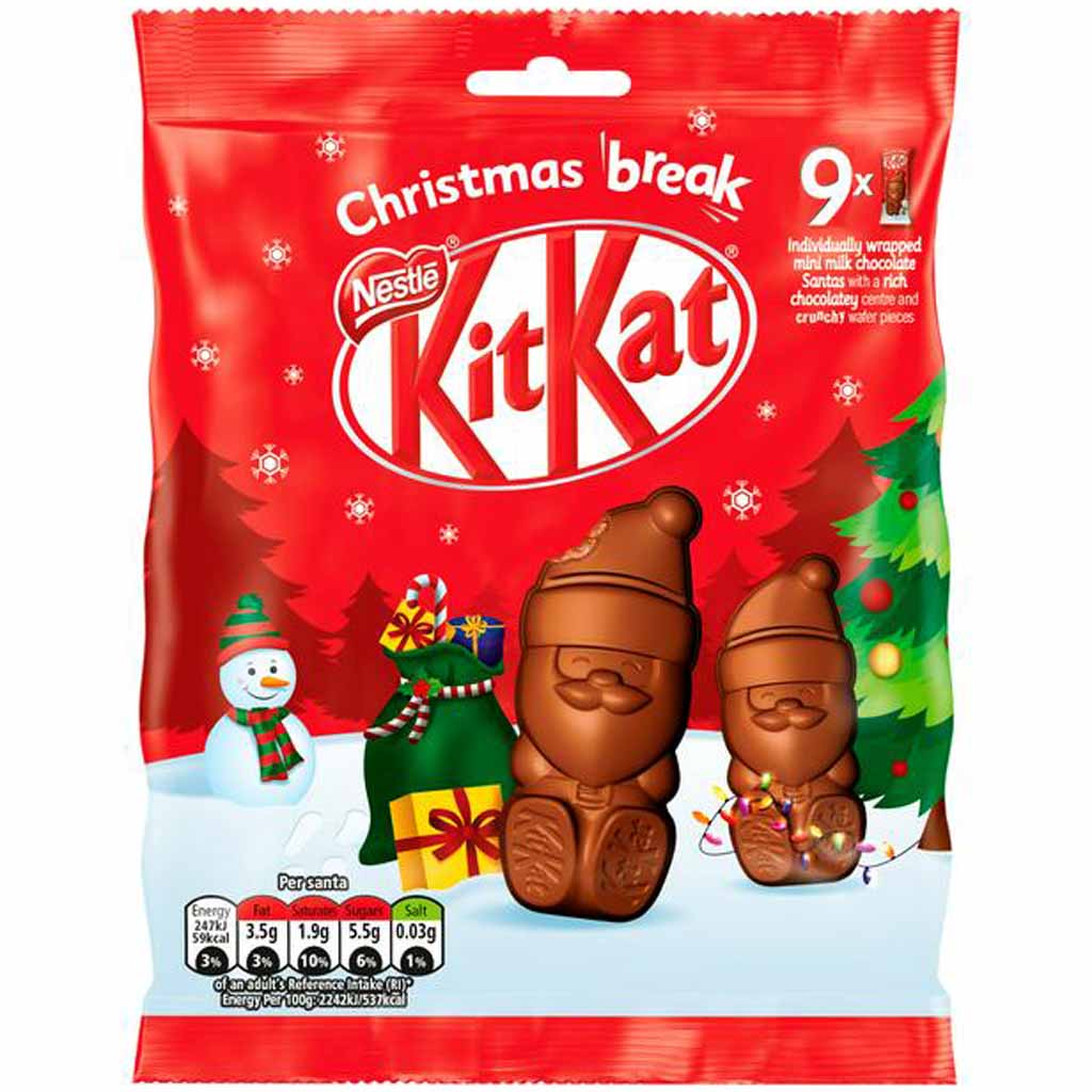 KitKat Christmas break Santa Weihnachtsmann 9er 99g MHD:30.7.21