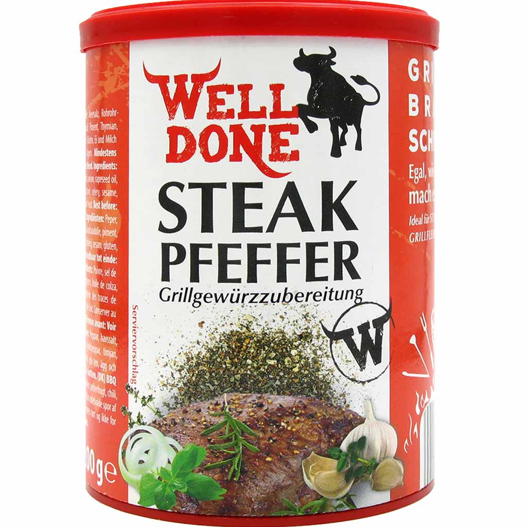 Well Done Steak Pfeffer Grillgewürzzubereitung 200g  4021155161213