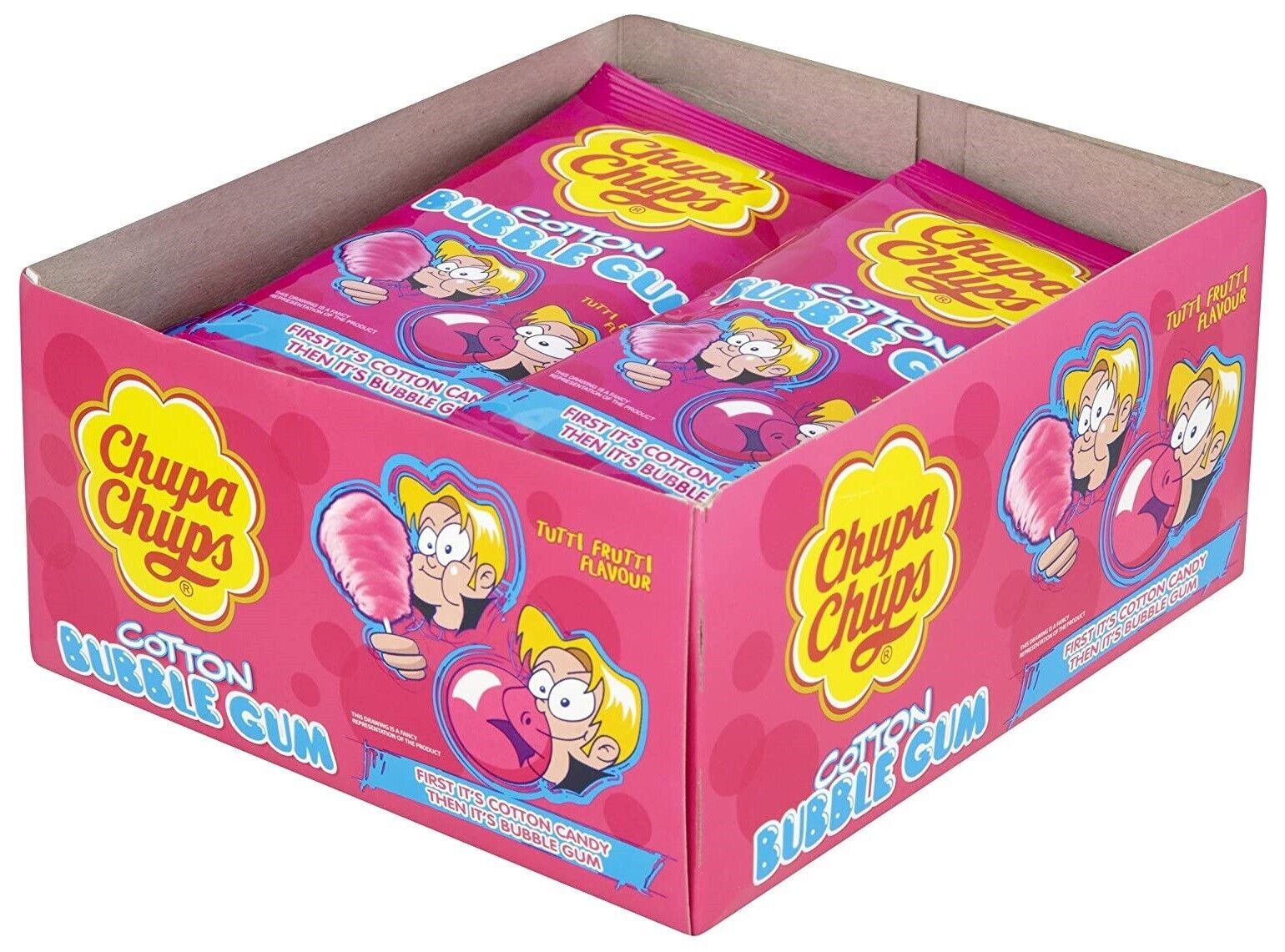 Chupa Chups Cotton Bubble Gum Tutti Frutti 12x 11g MHD:29.9.24