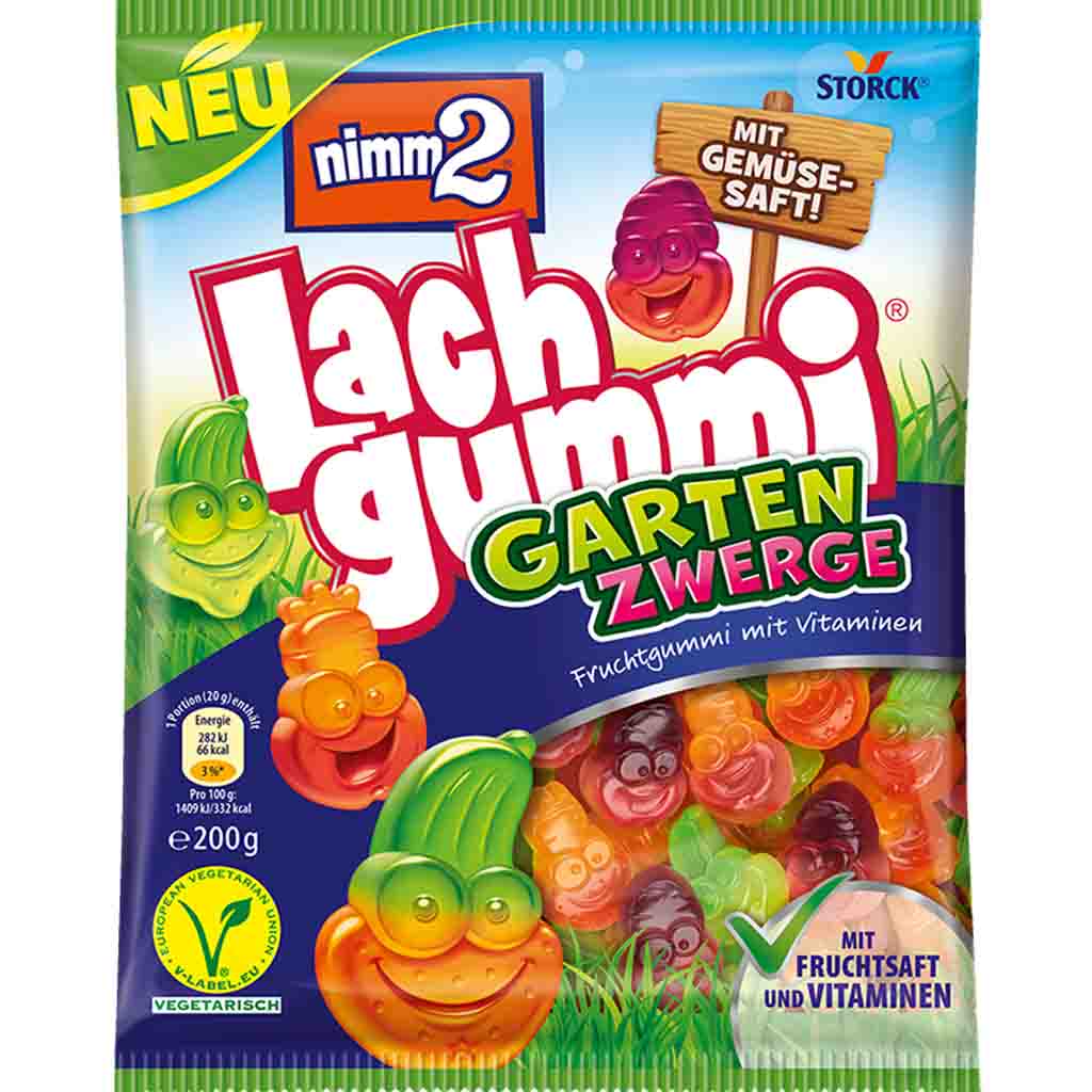 Storck Nimm2 Lachgummi Garten Zwerge 200g MHD:30.3.25