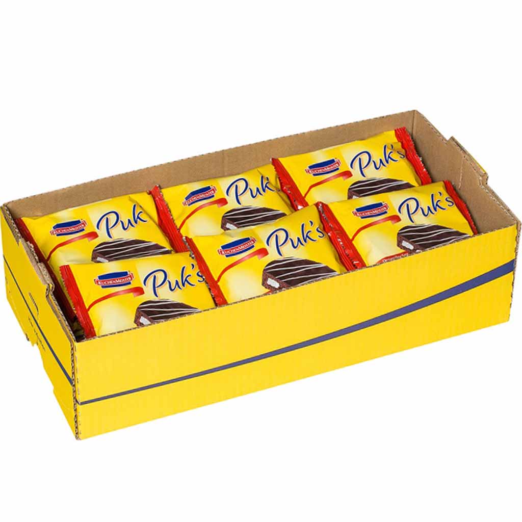 18x Kuchenmeister Puks Dessertkuchen á 62g=1476g MHD:9.10.24