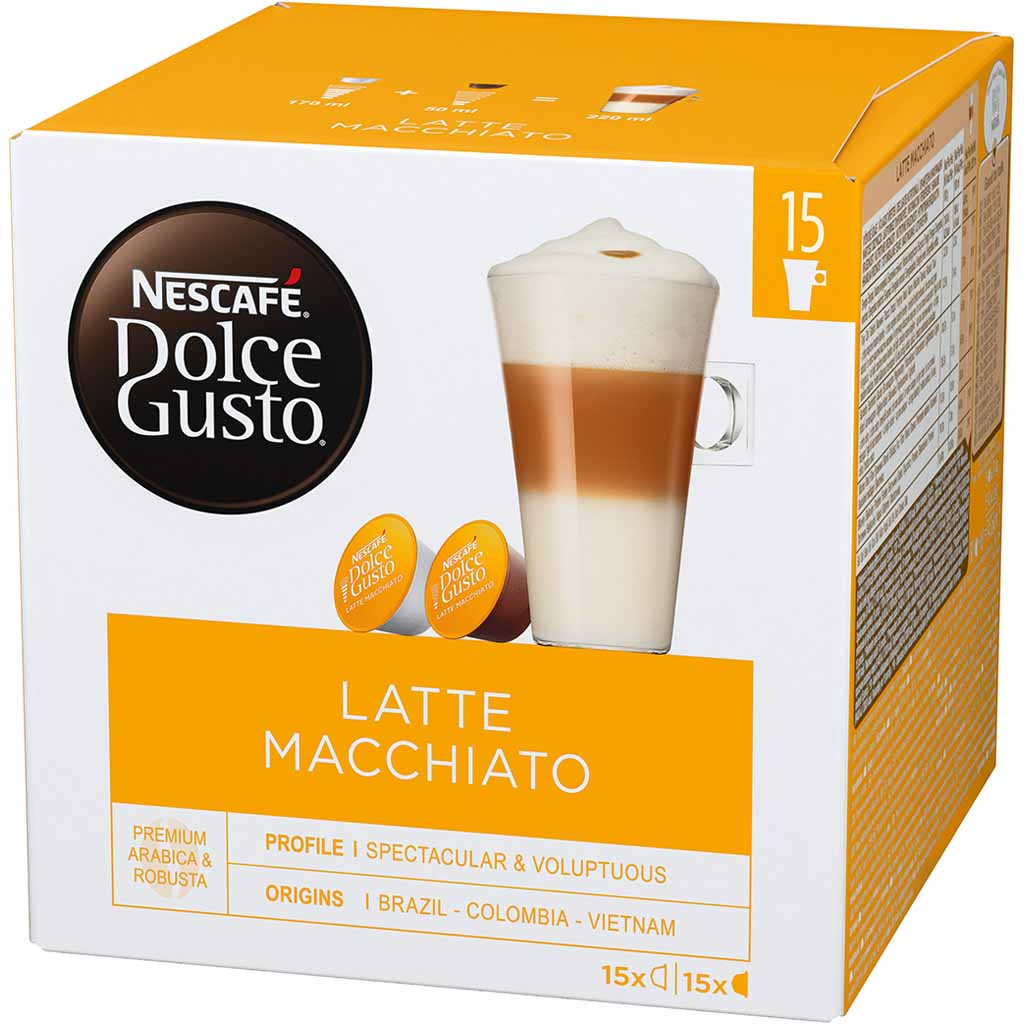 Nescafe Dolce Gusto Kapseln Latte Macchiato 15 Tassen 343,5g MHD:31.8.25