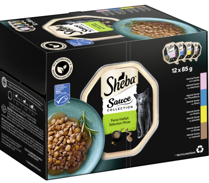 12x Sheba Fisch Variation in Sauce á 85g=1020g MHD:27.10.25