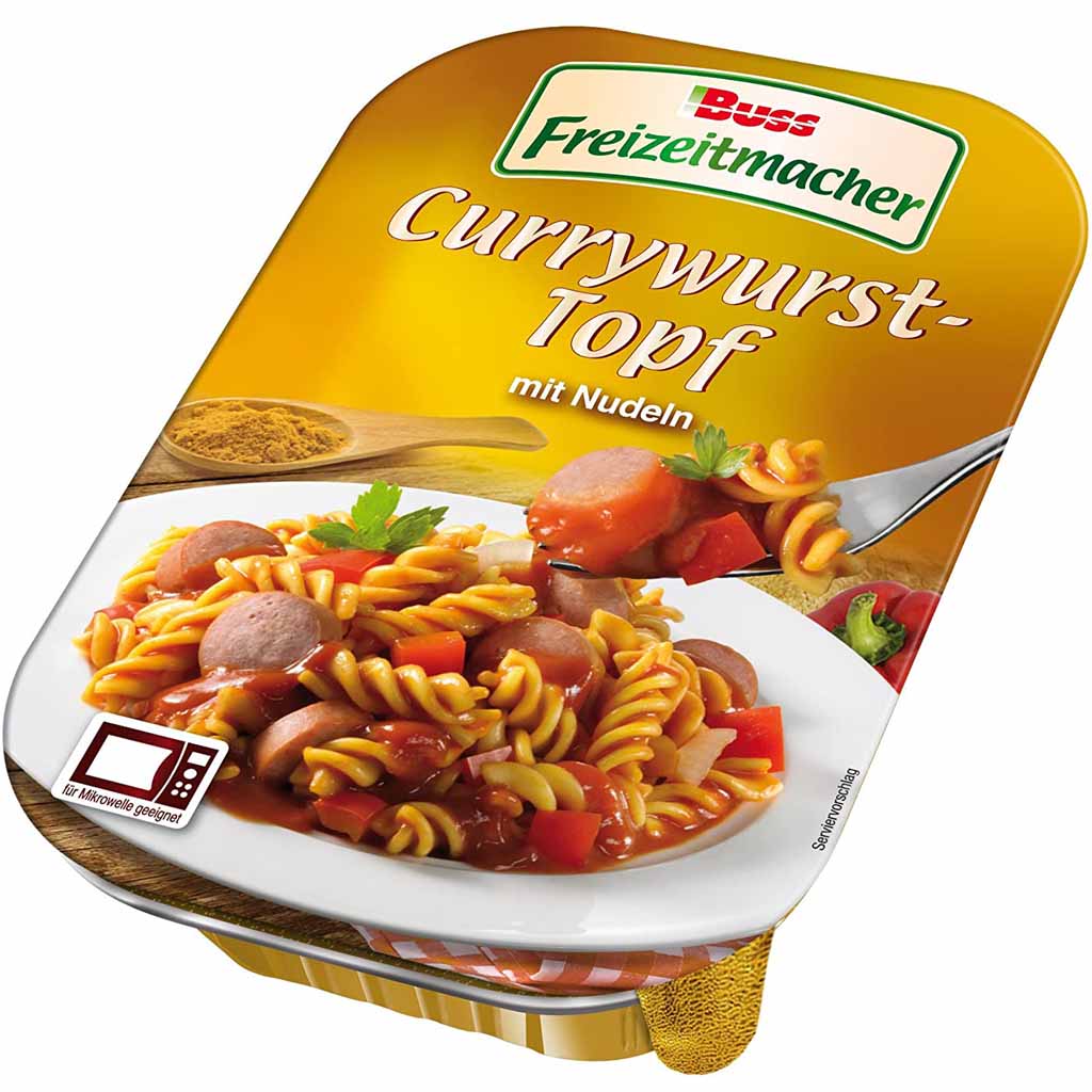 Buss Freizeitmacher Currywurst-Topf mit Nudeln 300g MHD:17.4.26