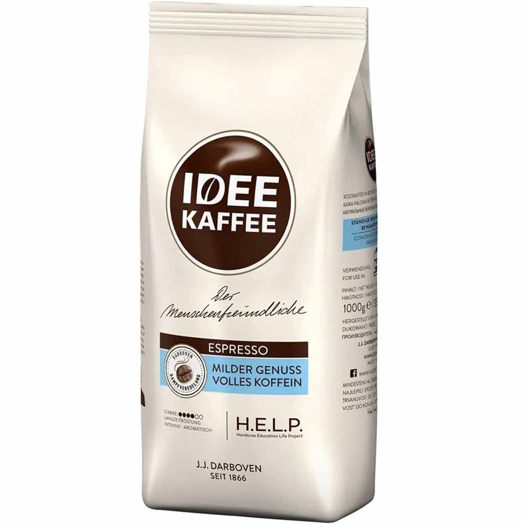 Idee Kaffee Der Menschenfreundliche Espresso ganze Bohnen 1000g MHD:28.2.24