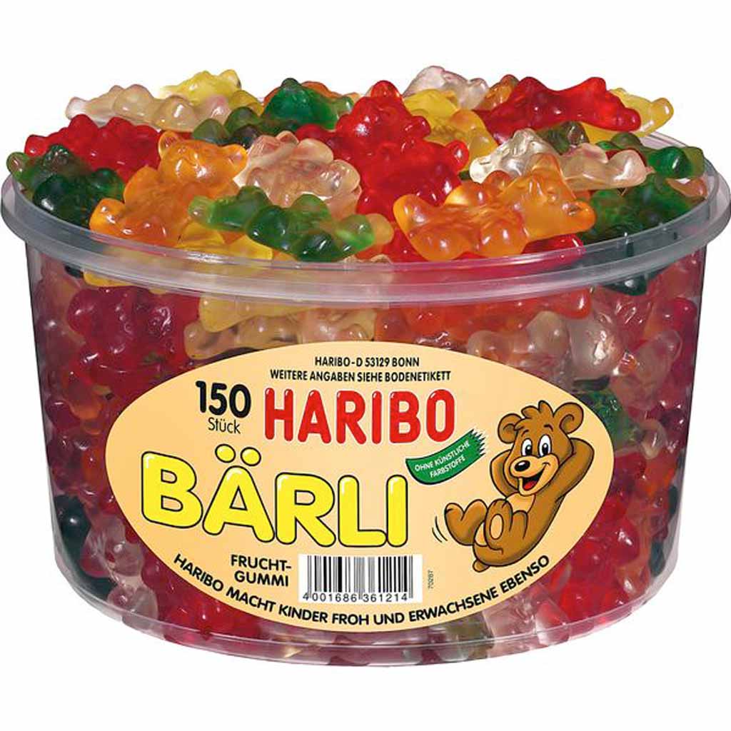 Haribo Bärli 150er 1200g, Fruchtgummi , 4001686361214