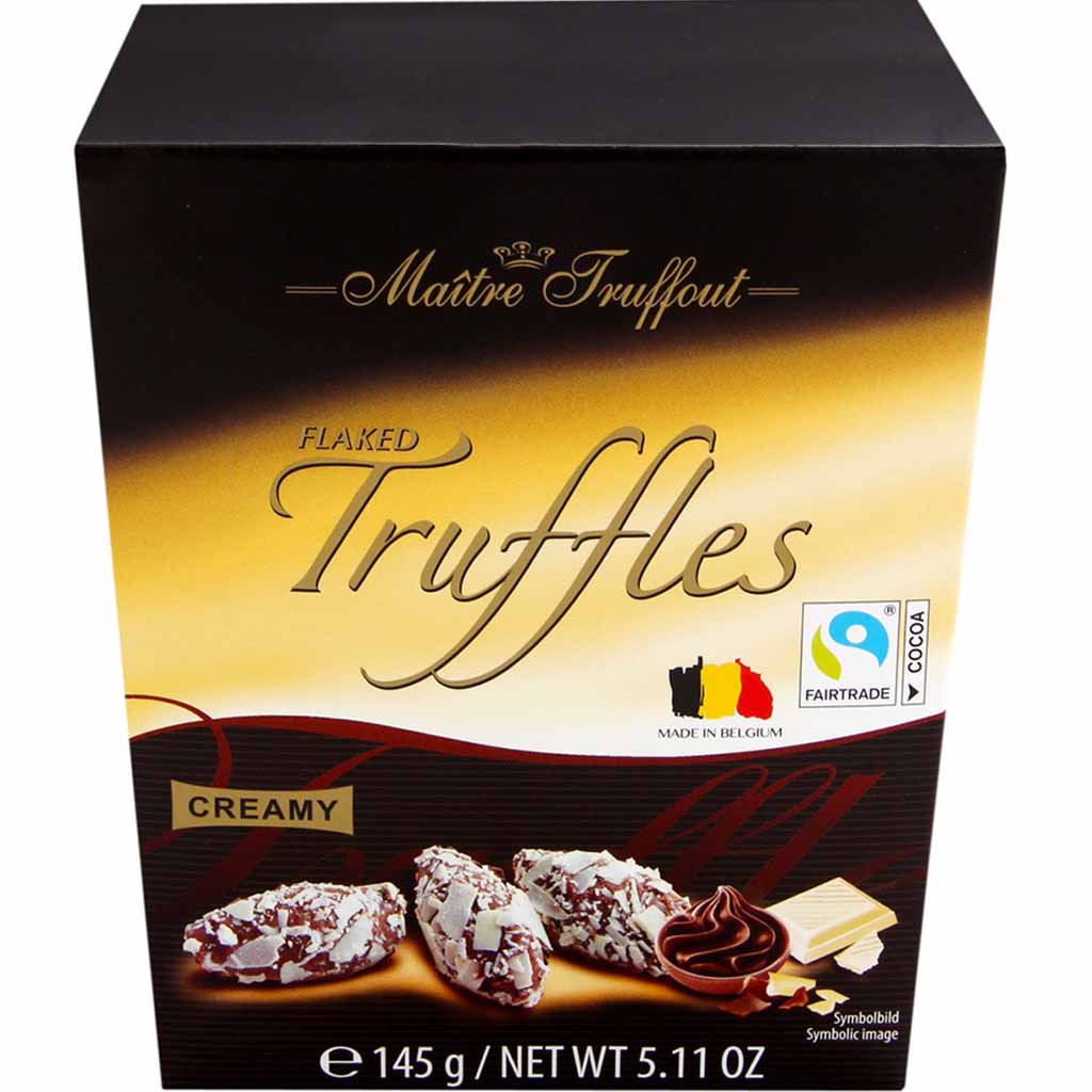 Maitre Truffout Flaked Truffles creamy weisse Schokolade 145g MHD:15.6.23