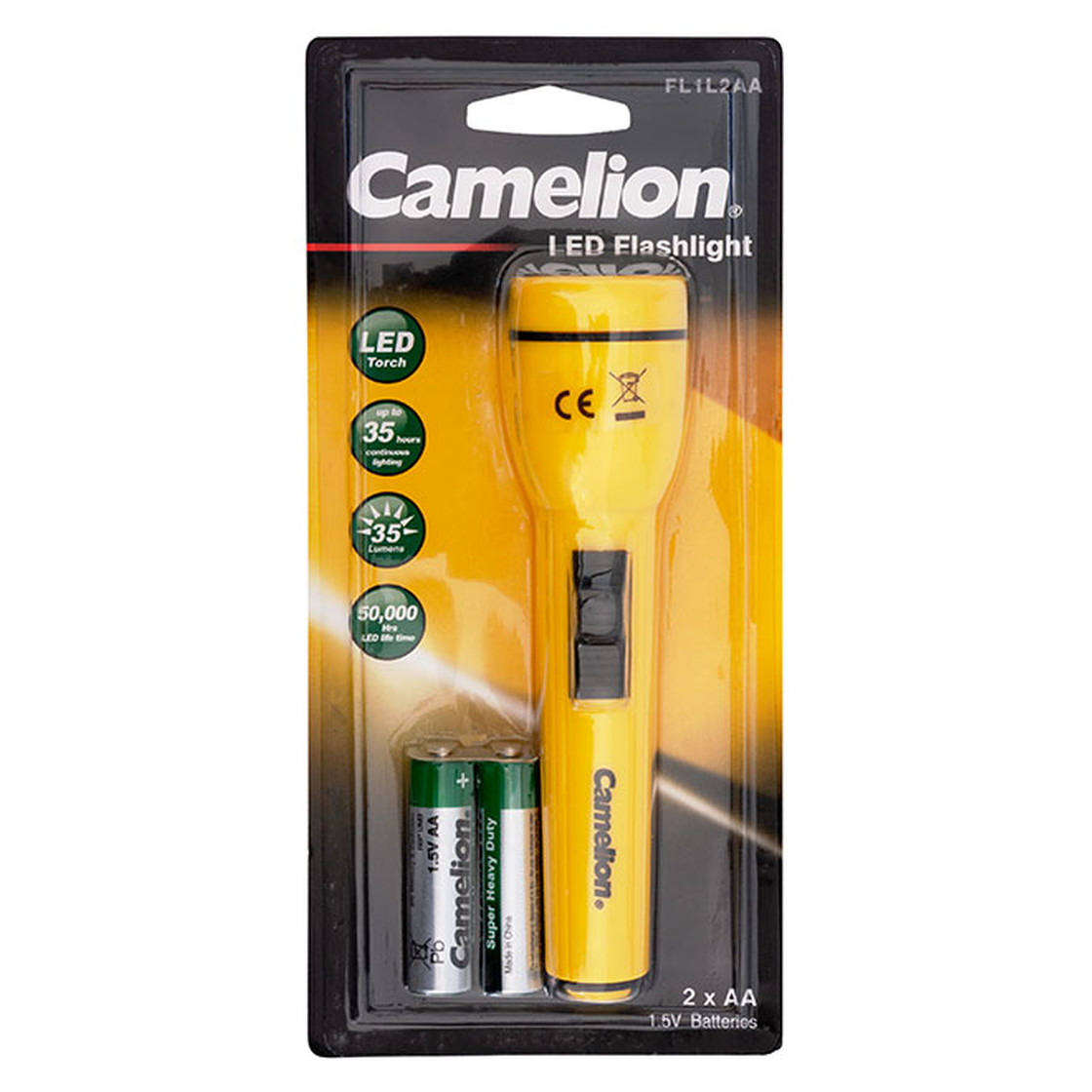 CAMELION FL1L2AA2R6P Taschenlampe BP1