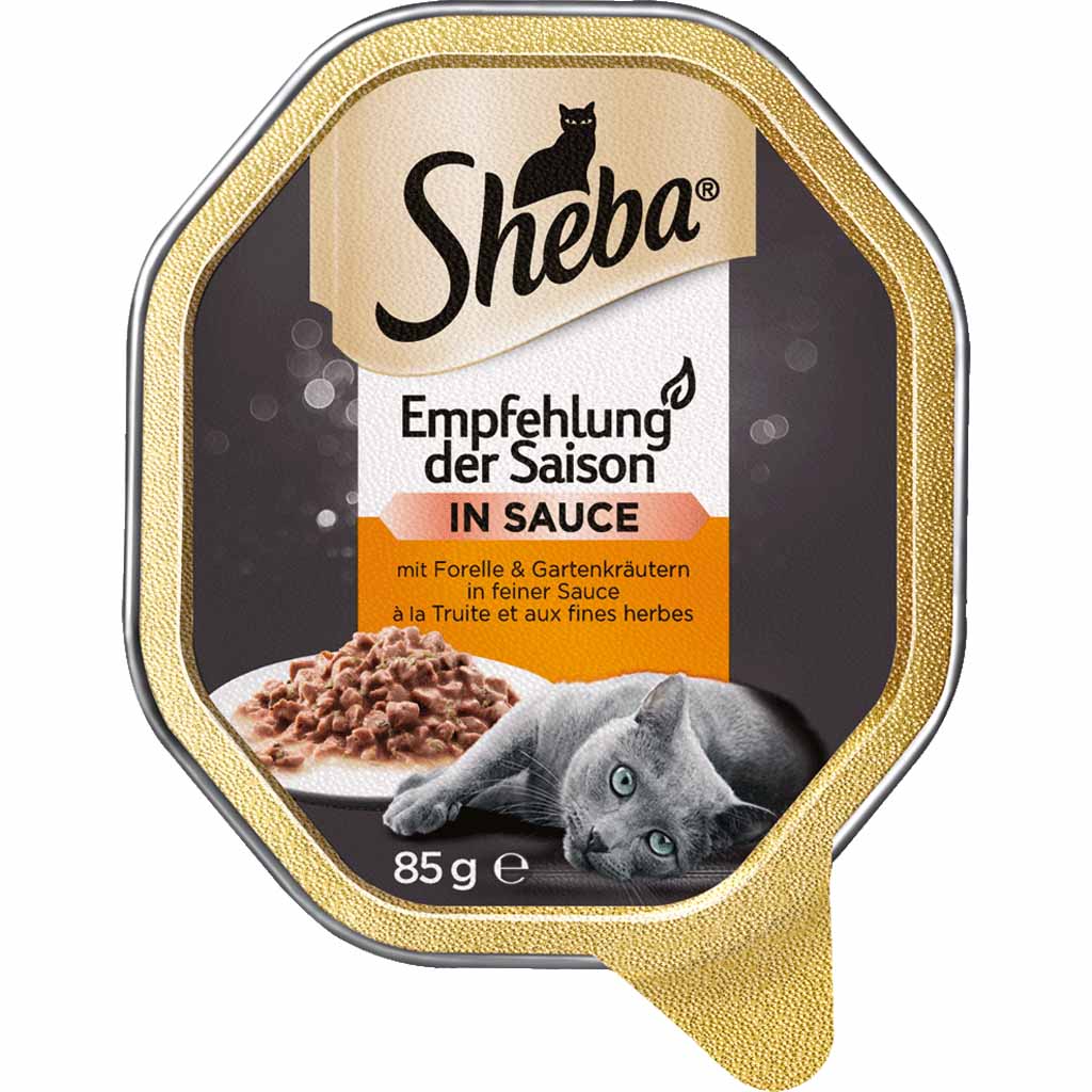 22x Sheba Empfehlung der Saison in Sauce mit Forelle & Gartenkräuter á 85g=1870g MHD:18.11.24