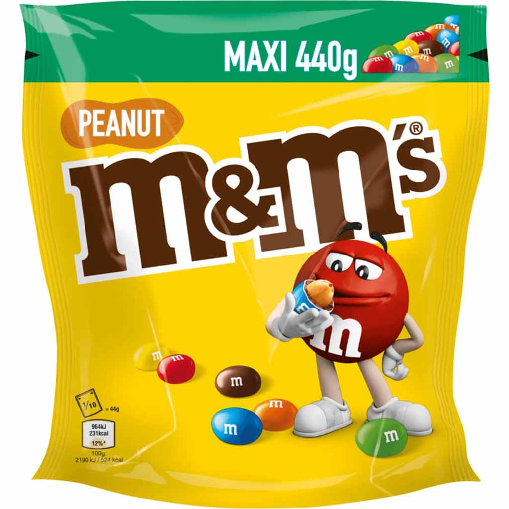 M&Ms Peanut 440g MHD:8.1.23