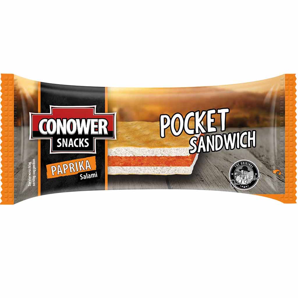 9x Conower Pocket Sandwich Paprika Salami á 50g=450g MHD:28.3.20