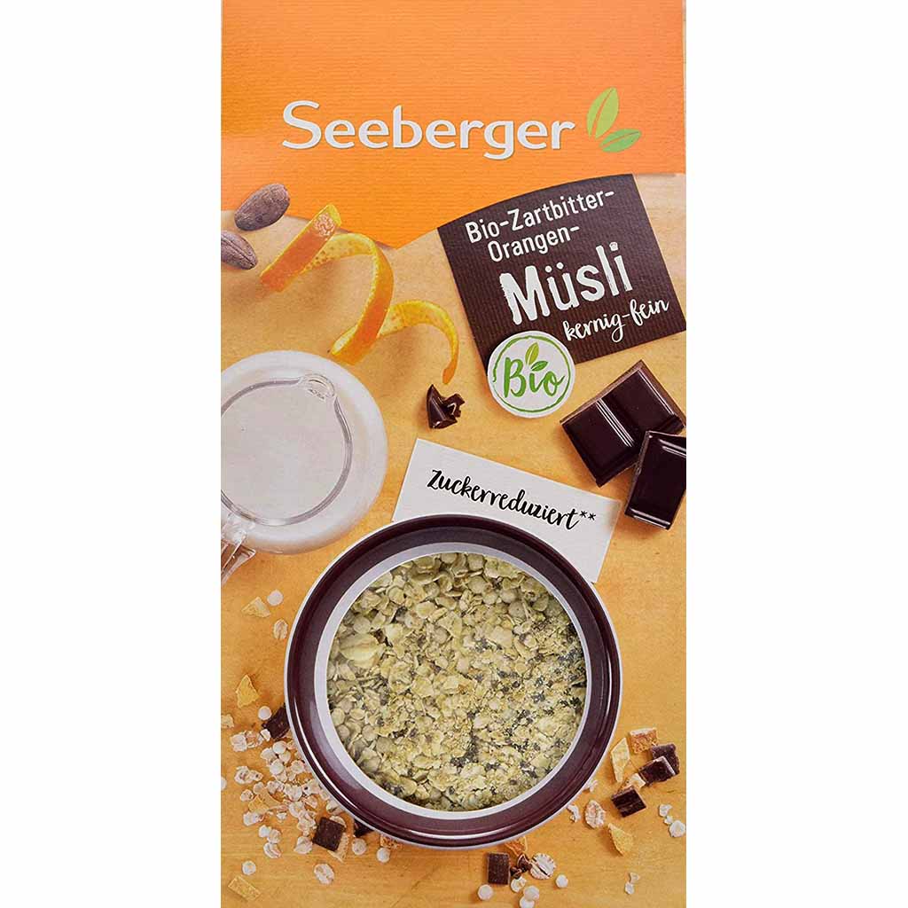 Seeberger Bio Zartbitter Orangen Müsli 325g MHD:16.7.21