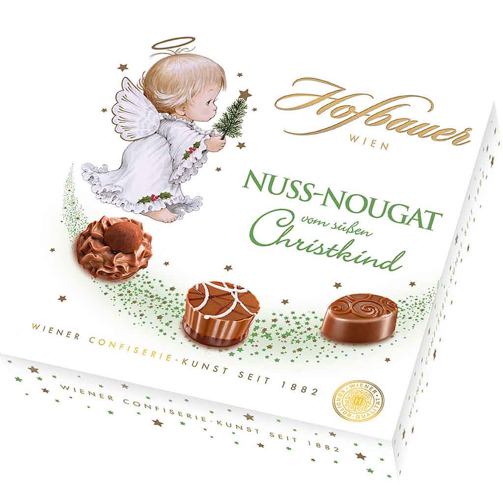 Hofbauer Wien Nuss-Nougat vom süßen Christkind 115g MHD:30.6.23