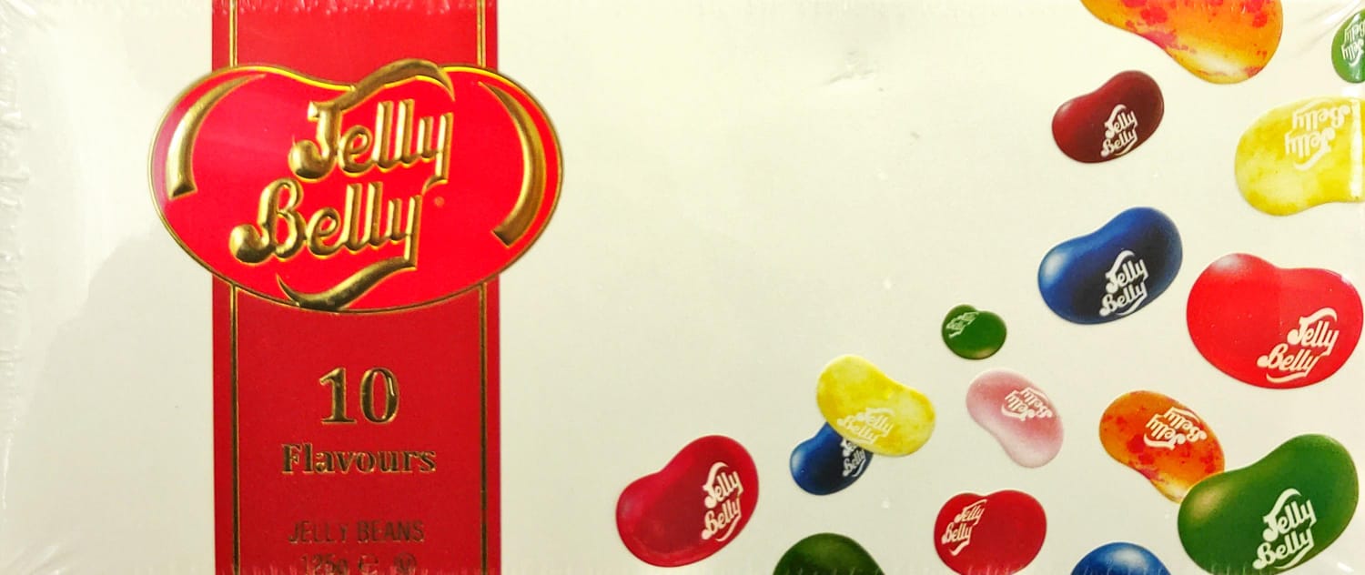 Jelly Belly 10 Sorten Mischung Geschenkbox 125g MHD:14.9.23