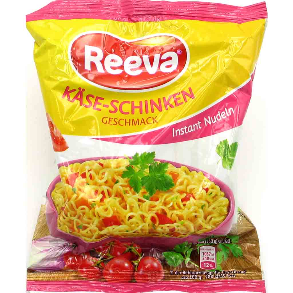 24x Reeva Nudelsuppe mit Käse-Schinken Geschmack à 60g=1,44kg MHD:20.6.23