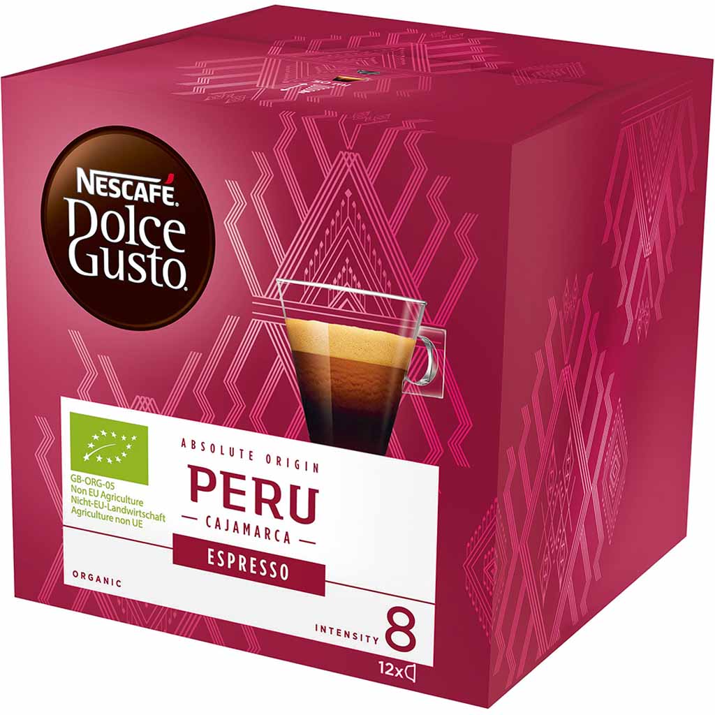 Dolce Gusto Bio Espresso Peru Kaffeekapseln 12 Tassen 84g MHD:31.10.21