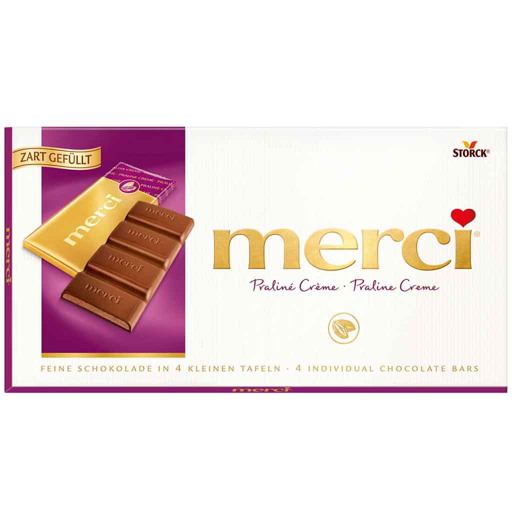 Merci feine Schokolade Praline Creme 108g MHD:1.7.20