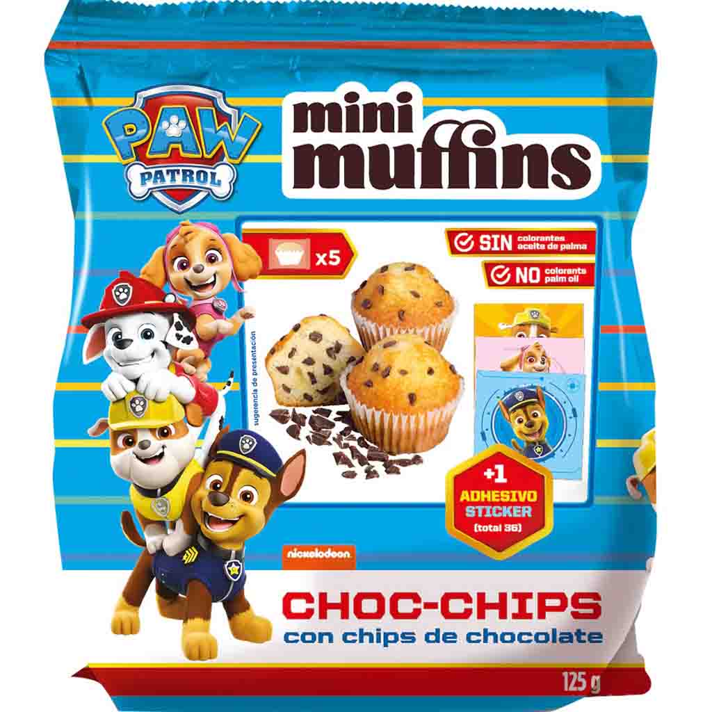 Paw Patrol Mini Muffin Chocolate Chips 125g MHD:25.2.24