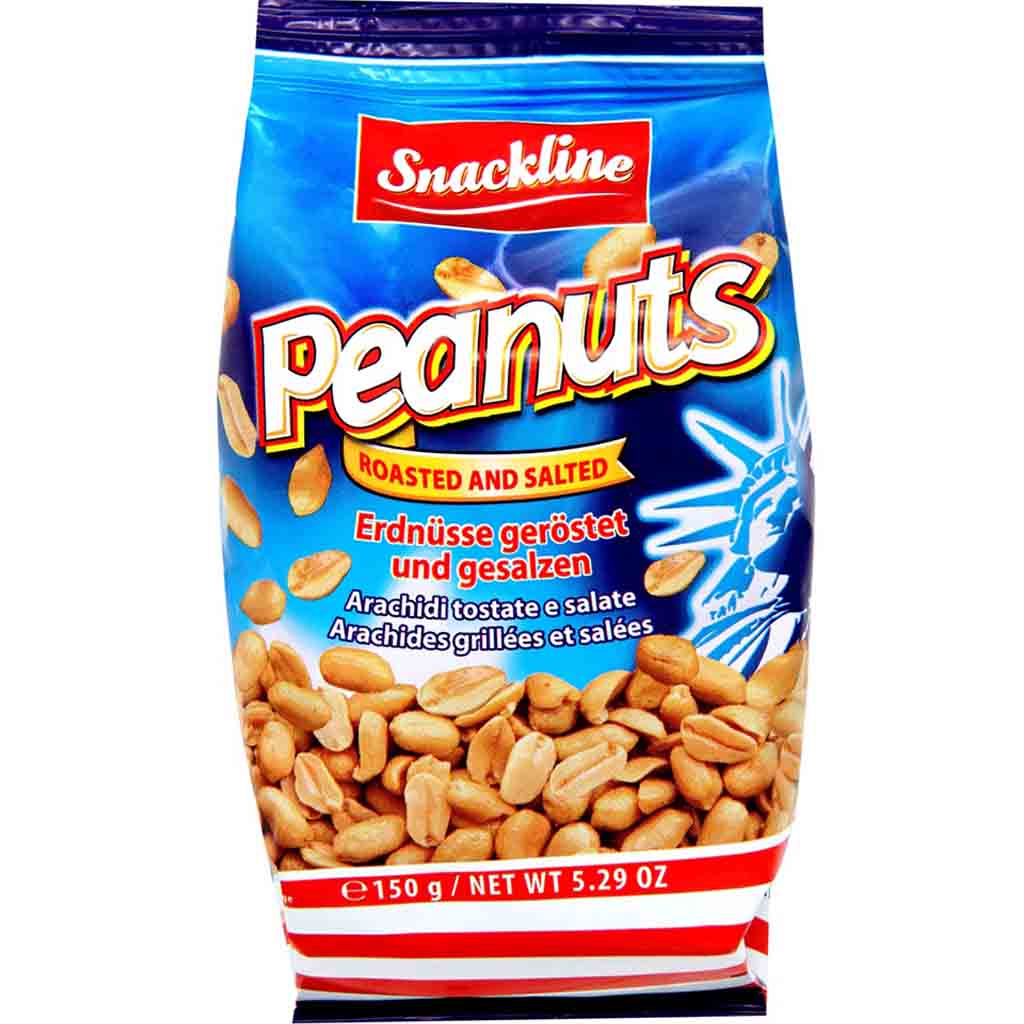 Snackline Erdnüsse geröstet & gesalzen 150g MHD:31.7.25