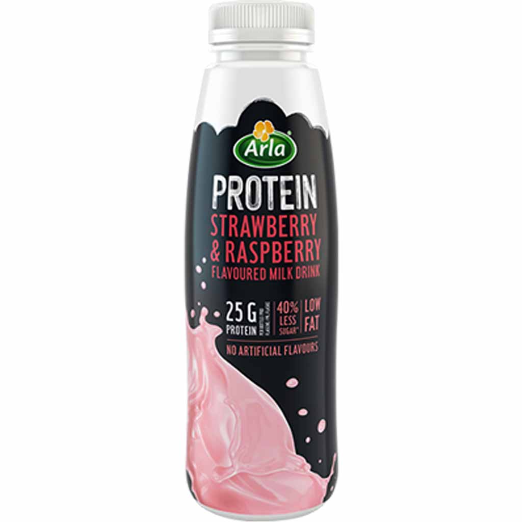 8x Arla Protein Drink Erdbeer Himbeer Geschmack á 500g=4kg MHD:23.8.23
