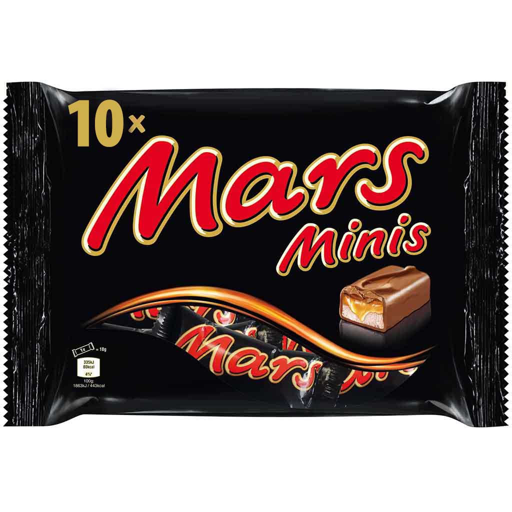 4x Mars Minis Schokoriegel Beutel á 206g=824g MHD:6.12.20