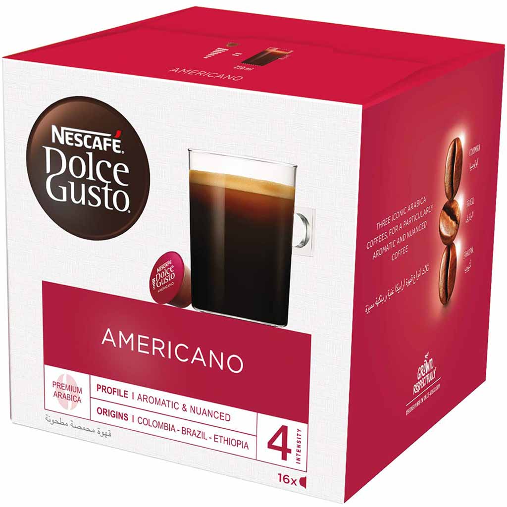 Nescafe Dolce Gusto Kapseln Americano 16 Tassen 128g MHD:9.7.22