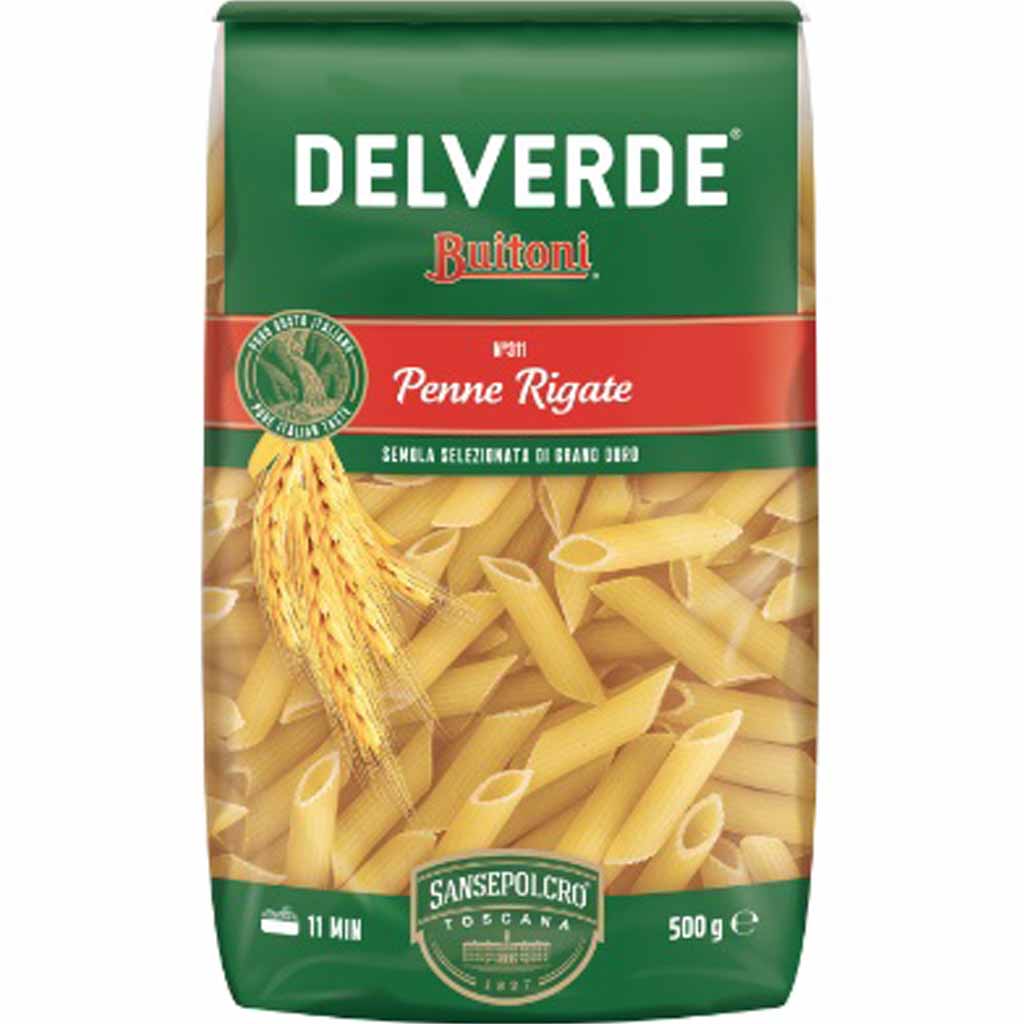 Delverde Buitioni Nudeln Penne Rigate 500g MHD:30.7.27