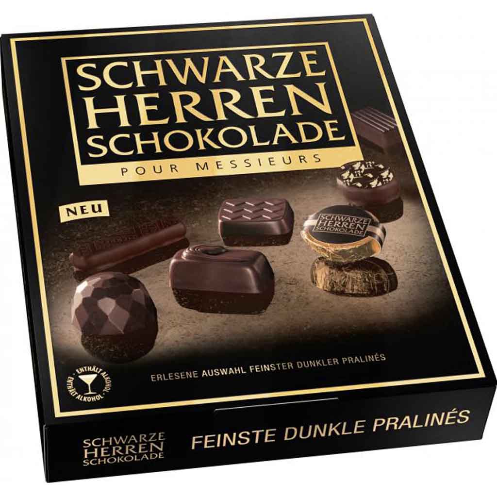 Sarotti Schwarze Herrenschokolade Feinste Dunkle Pralines 124g MHD:22.12.24