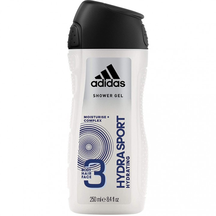 Adidas 3in1 Hydra Sport Shower Gel 250ml MHD:31.12.24