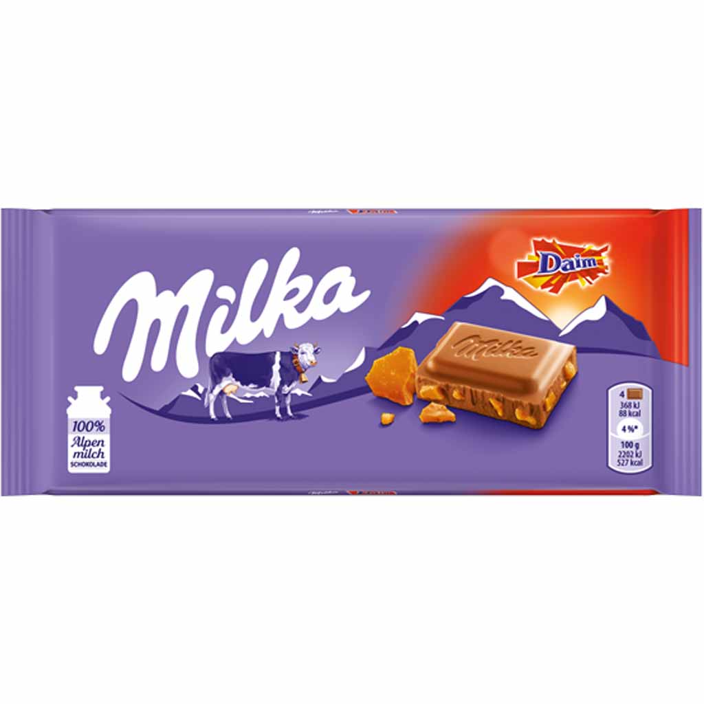 Milka Tafelschokolade Daim 100g MHD:31.8.24