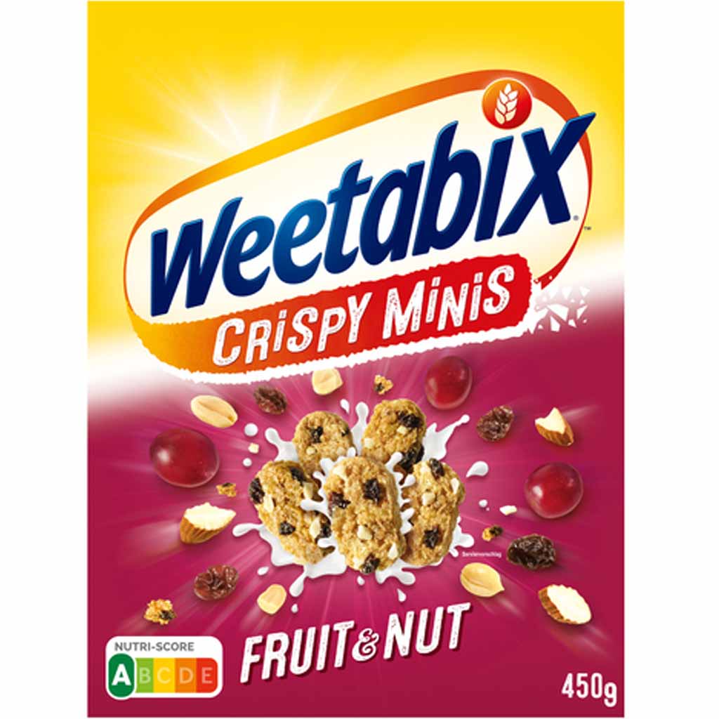 Weetabix Crispy Minis Fruit & Nut 450g MHD:10.2.23