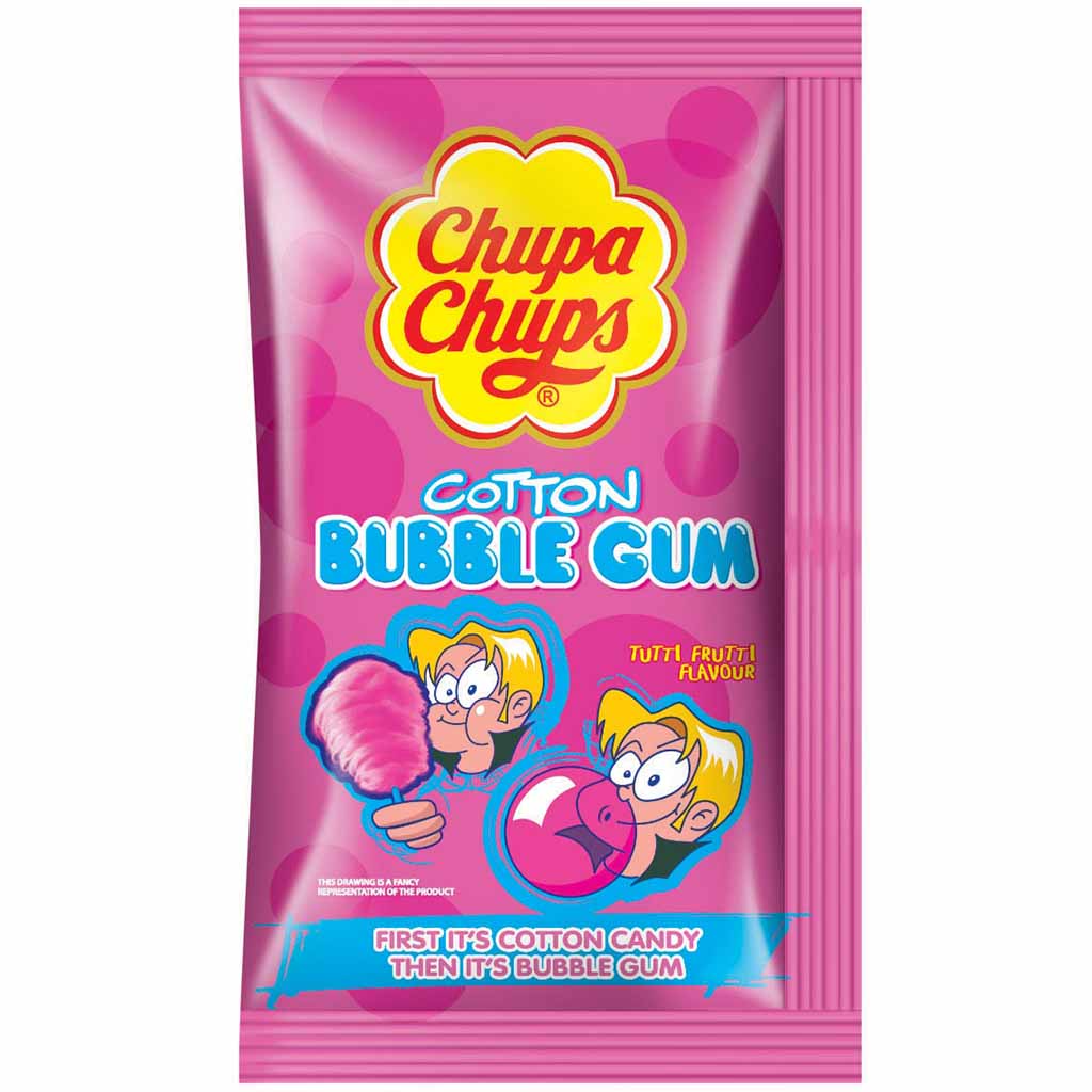 Chupa Chups Cotton Bubble Gum Tutti Frutti 11g MHD:30.12.25