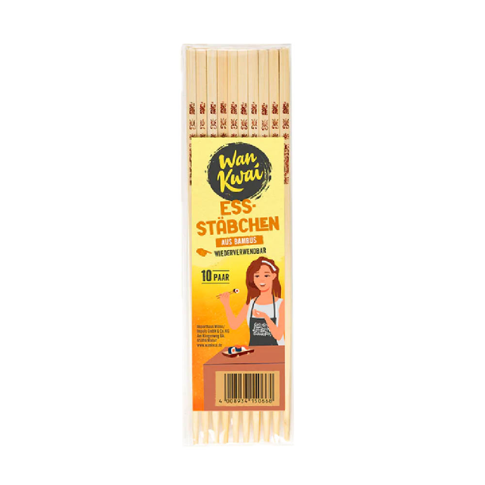 Wan Kwai Ess Stäbchen aus Bambus 10 Paar MHD:30.3.25